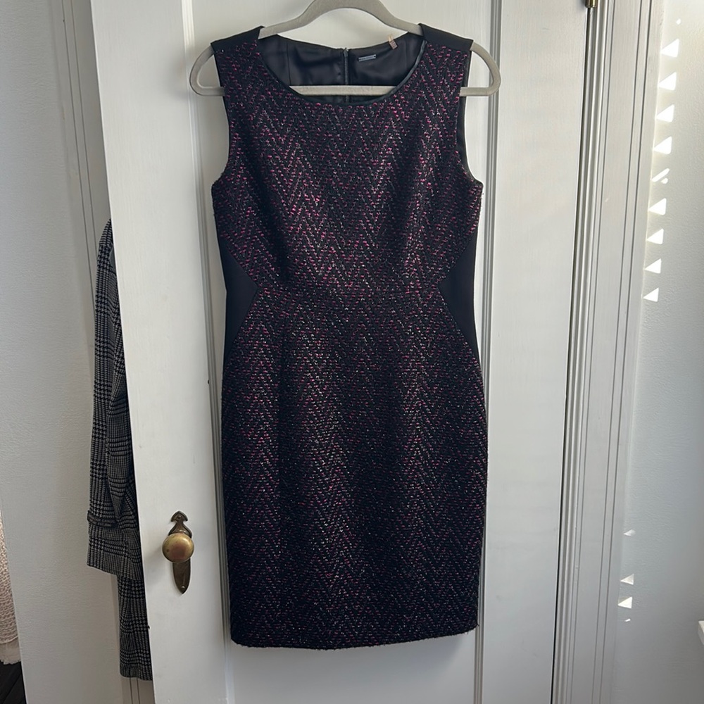 Elie Tahari Tweed Dress Pink and Black